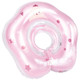Cute Cartoon Chick Pattern Transparent PVC Adjustable Inflatable Baby Swimming Float Ring Neck Ring(Pink Medium)