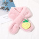 Pineapple+Pink Children Winter Plush Warm Scarf, Size:75 x 10cm