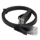 0.5m CAT6 Ultra-thin Flat Ethernet Network LAN Cable, Patch Lead RJ45 (Black)