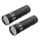 2 PCS Nail Dryer Mini LED Flashlight UV Lamp Portable For Nail Gel Fast Dryer(Black)