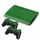 Carbon Fiber Texture Decal Stickers for PS3 Game Console(Green)