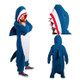 Winter Adults Pajamas Sets Cartoon Warm Flannel Hooded Sleepwear, Size:L(Shark)