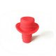 2 PCS Silica Gel Top Hat Fresh Wine Corks Cruet Red Wine Stopper(Red)