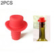 2 PCS Silica Gel Top Hat Fresh Wine Corks Cruet Red Wine Stopper(Red)