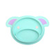3 PCS Cartoon Cute Pig Baby Feeding Dishes Infant Silicone Plate Bowls Tableware(Blue)