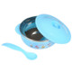 3 PCS Stainless Steel Children Cartoon Insulated Bowl( Blue)