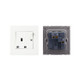 86 Type PC 13A Three Hole Power Socket with Light Switch, UK Plug