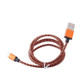 1m Woven Style Micro USB to USB 2.0 Data / Charger Cable, For Samsung, HTC, Sony, Lenovo, Huawei, and other Smartphones(Orange)