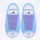 16 PCS / Set Running No Tie Shoelaces Fashion Unisex Athletic Elastic Silicone ShoeLaces(Purple )