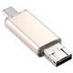 64GB 3 in 1 USB-C / Type-C + USB 2.0 + OTG Flash Disk, For Type-C Smartphones & PC Computer (Gold)