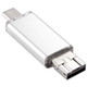 128GB 3 in 1 USB-C / Type-C + USB 2.0 + OTG Flash Disk, For Type-C Smartphones & PC Computer(Silver)