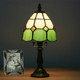 Vintage Church Glass Bedside Bedroom Living Room Bar Cafe Decoration Small Table Lamp, Style:Alloy Base(Green)