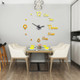 Acrylic Large Wall Clocks Sticker Modern Design Living Room 3D DIY Quartz Watch Silent Movement Home Decor, Sheet Size:Diameter 80cm(Golden)