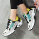 Women Footwear Breathable Mesh Sneaker Shoes, Size:40(Yellow green)