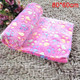 Dog Kennel Mat Footprints Pattern Thick Warm Coral Fleece Pet Dog Blankets, Size: M, 60*80cm (Magenta)