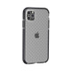 For iPhone 11 Pro Grid Pattern Shockproof Transparent TPU Protective Case(Black)