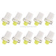 10 PCS 0.4W B8.5 Wedge Instrument Panel COB LED Light Dashboard Gauge Cluster Indicator Lamp Bulb (White Light)