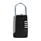3 PCS Key Safe Box Password Lock Keys Box Metal Lock Body Padlock Type Storage Mini Safes(Black)