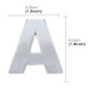 Car Vehicle Badge Emblem 3D English Letter A Self-adhesive Sticker Decal, Size: 4.5*4.5*0.5cm