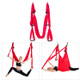 6 Handles Bodybuilding Handstand Inelasticity Aerial Yoga Hammock(Red)