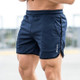 Summer Running Shorts Men Sport Jogging Fitness Shorts Quick Dry Men Gym Shorts, Size:L(Navy Blue)