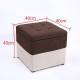 Creative Retro Storage Stool Home Fabric Stool Storage Stool(Brown+White)