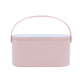 Portable Cosmetic Case Cosmetic Storage Box with Handle & Makeup Mirror & Table Lamp (Pink)