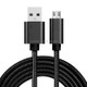 2m 3A Woven Style Metal Head Micro USB to USB Data / Charger Cable, For Galaxy S6 / S6 edge / S6 edge+ / Note 5 Edge, HTC, Sony, Length: 2m(Black)