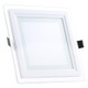 12W 16cm Square Glass Panel Light Lamp with LED Driver, Luminous Flux: 960LM, AC 85-265V, Cutout Size: 12.5cm