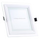 12W 16cm Square Glass Panel Light Lamp with LED Driver, Luminous Flux: 960LM, AC 85-265V, Cutout Size: 12.5cm