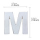 Car Vehicle Badge Emblem 3D English Letter M Self-adhesive Sticker Decal, Size: 4.5*4.5*0.5cm