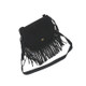 Mini Messenger Bag Cute Tassel Design Kids Coin Purses Children Handbags Shoulder Bags(Black)