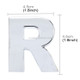 Car Vehicle Badge Emblem 3D English Letter R Self-adhesive Sticker Decal, Size: 4.5*4.5*0.5cm
