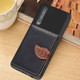 Leaf Buckle Litchi Texture Card Holder PU + TPU Case for Huawei P30, with Card Slot & Holder & Wallet & Photo Frame(Brown)