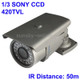 1/3 SONY Color 420TVL CCD Waterproof Camera, IR Distance: 50m