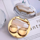 Marbling Plating Color Contact Lens Case Glasses Box(Gold)