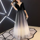 Meeting Ladies  Female Bride Wedding Party Dress, Size:L(Black)