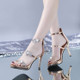 Sexy Peep Toe Five Pointed Star High Heels Sandals Wedding Shoes, Size:38(Champagne)