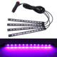 4 in 1 Universal Car LED Atmosphere Lights Colorful Lighting Decorative Lamp, with 48LEDs SMD-5050 Lamps, DC 12V 3.7W(Pink Light)