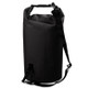 Outdoor Waterproof Double Shoulder Bag Dry Sack PVC Barrel Bag, Capacity: 20L (Black)