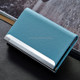 2 PCS Lichi texture Business Card Holder Credit Card ID Case Holder(Blue)