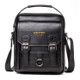 WEIXIER 8618 Retro Texture PU Leather Shoulder Bag Crossbody Bag for Men, Size: 25 x 21 x 11cm(Black)