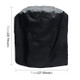 Outdoor Anti-UV Waterproof Dust-proof 210D Oxford Cloth BBQ Cylindrical Protective Bag Charcoal Barbeque Grill Cover, Size: 71x73cm(Black)
