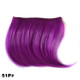 Color Gradient Invisible Seamless Hair Extension Wig Piece Straight Hair Piece Color Bangs Hair Piece (Purple)