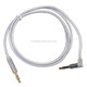 AV01 3.5mm Male to Male Elbow Audio Cable, Length: 1m (Silver Grey)