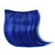 Color Gradient Invisible Seamless Hair Extension Wig Piece Straight Hair Piece Color Bangs Hair Piece (Sapphire Blue)