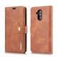 DG.MING Crazy Horse Texture Flip Detachable Magnetic Leather Case for Huawei Mate 20 Lite / Maimang 7, with Holder & Card Slots & Wallet (Brown)