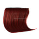 Color Gradient Invisible Seamless Hair Extension Wig Piece Straight Hair Piece Color Bangs Hair Piece (Wine Red)