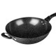 Maifanshi Non-stick Household Oil-free Flat-bottom Wok is Suitable for Gas Cooker Induction Cooker, Size:34cm(Pot + Lid)