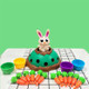 Creative Fun Multiplayer Desktop Game Electric Jumping Rabbit Pull Radish Scary Toy